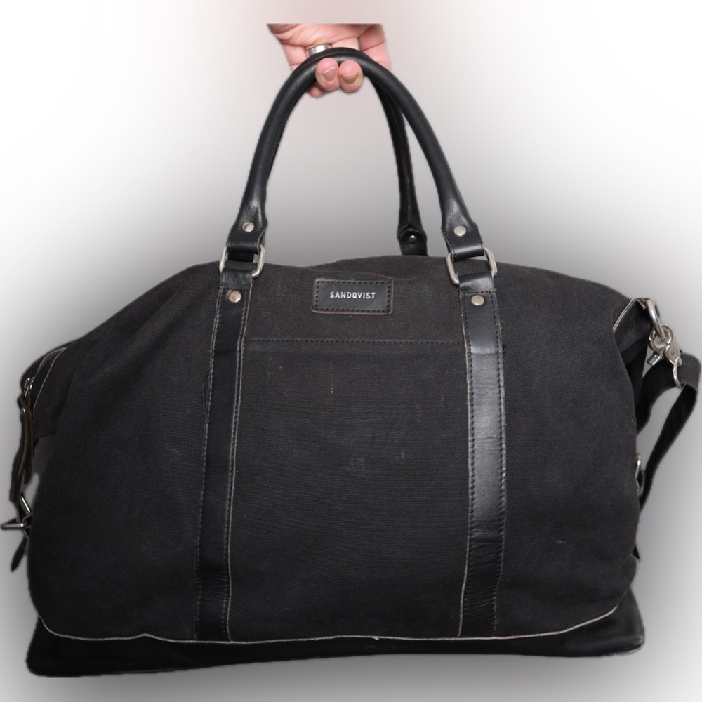 SANDQVIST weekender bag - canvas and leather
